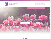 Tablet Screenshot of janisfolignofoundation.com